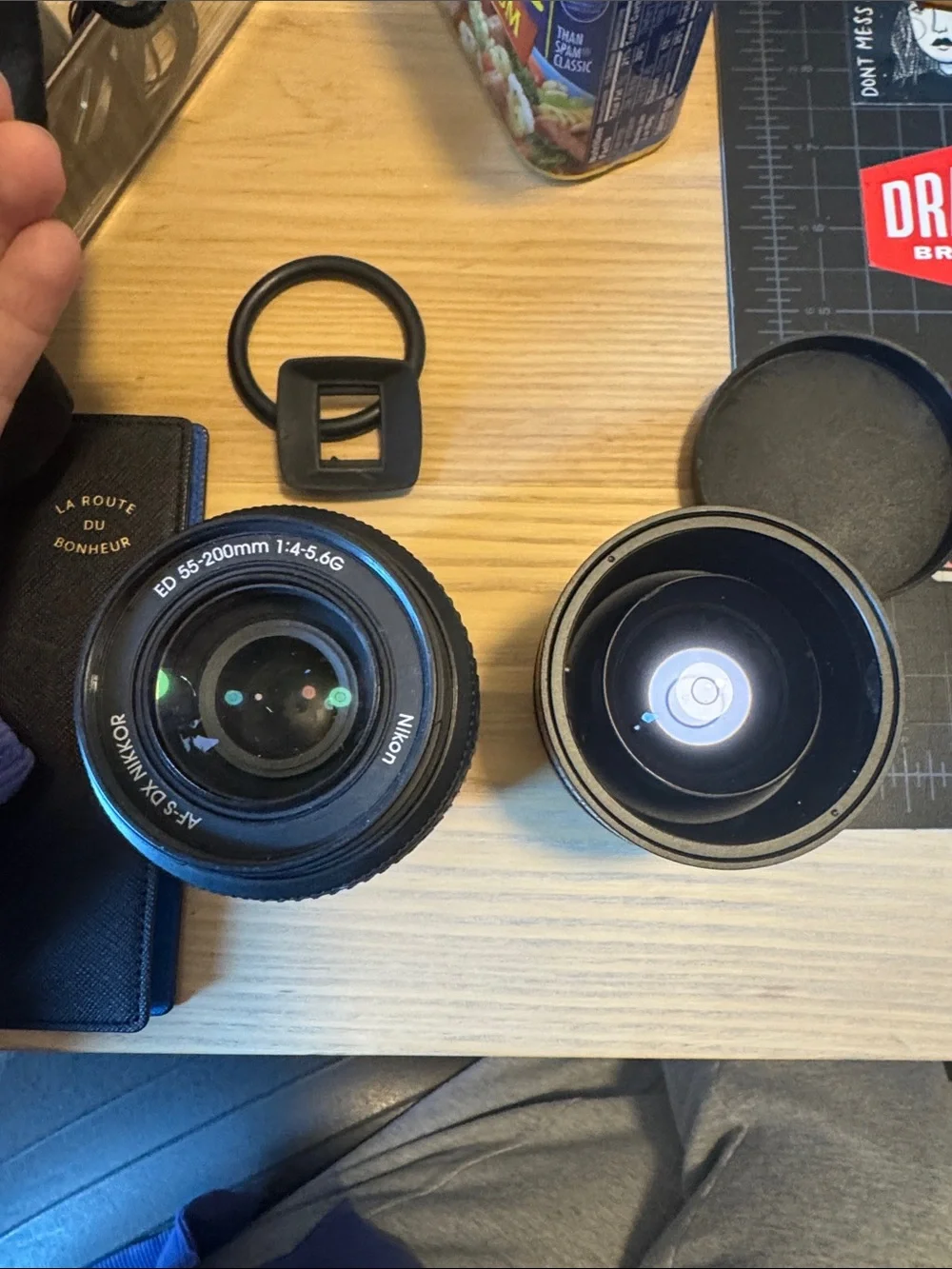 Nikon Black Telephoto Zoom Lens with Black Macro Adapter